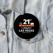 Las Vegas Birthday Party - 21st Birthday In Vegas Button (Beispiel)