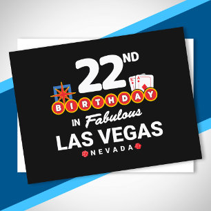Las Vegas Birthday Party - 22. Birthday In Vegas Postkarte