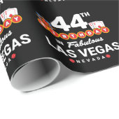 Las Vegas Birthday Party - 44th Birthday In Vegas Geschenkpapier (Rolleneckpunkt)