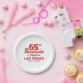 Las Vegas Birthday Party - 65th Birthday In Vegas Pappteller (Party)