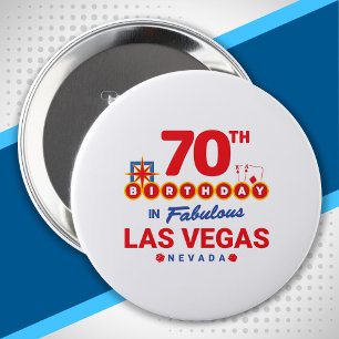 Las Vegas Birthday Party - 70th Birthday In Vegas Button