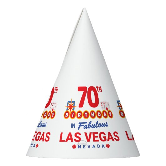 Las Vegas Birthday Party - 70th Birthday In Vegas Partyhütchen (Links)