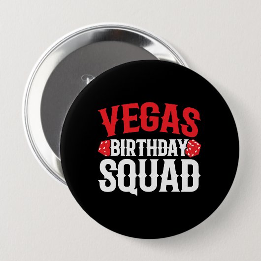 Las Vegas Birthday Party Button (Vorne & Hinten)