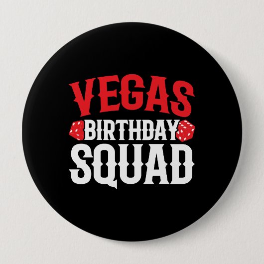 Las Vegas Birthday Party Button (Vorderseite)