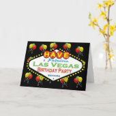 Las Vegas Birthday Party Card Karte (Gelbe Blume)