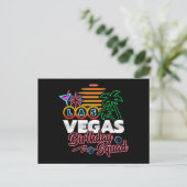 Las Vegas Birthday - Vegas Birthday Squad Postkarte (Stehend Vorderseite)