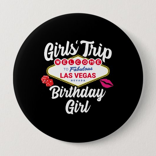 Las Vegas Birthday - Vegas Girls Trip zum Geburtst Button (Vorderseite)