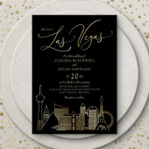 Las Vegas Black and Gold Wedding