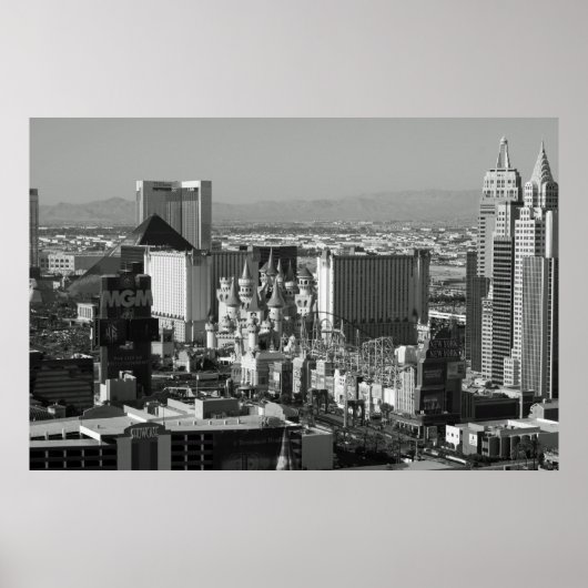 Las Vegas Black and White Foto Poster (Vorne)