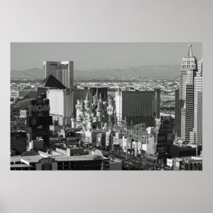Las Vegas Black and White Foto Poster