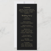 Las Vegas Black Gold Skyline Chic Hochzeitsprogram (Rückseite)