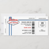 Las Vegas Boarding Pass Einladungen (Vorderseite)
