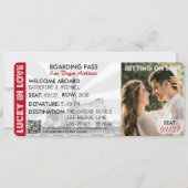 Las Vegas Boarding Pass QR Code Hochzeitsticket (Vorderseite)