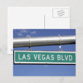 Las Vegas Boulevard - Straßenschild - Der Streifen Postkarte (Vorne/Hinten)