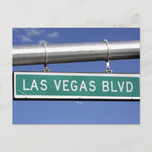Las Vegas Boulevard - Straßenschild - Der Streifen Postkarte (Vorderseite)