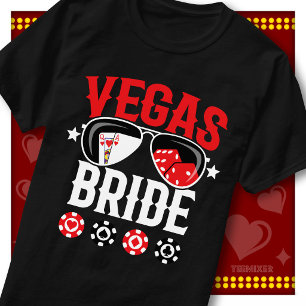 Las Vegas Braut Casino Würfel Junggesellinnenabsch T-Shirt