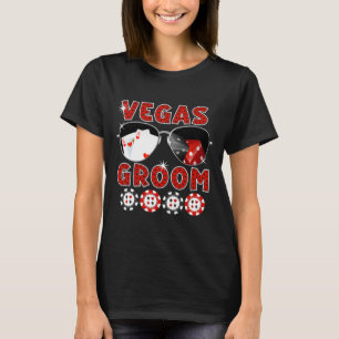 Las Vegas Bräutigam Hochzeit T-Shirt Junggesellena