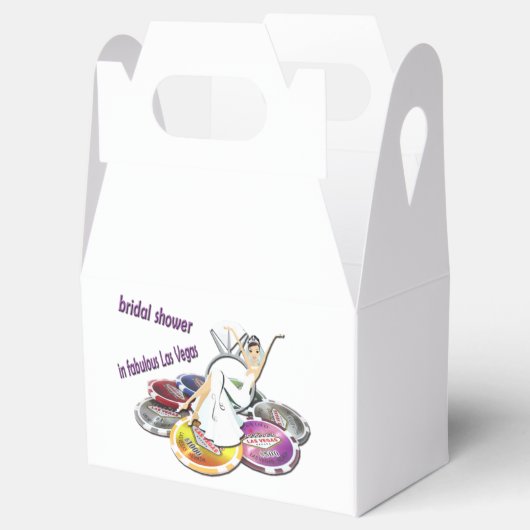 Las Vegas BRAUTPARTY Gable Favor Box Geschenkschachtel (Geöffnet)