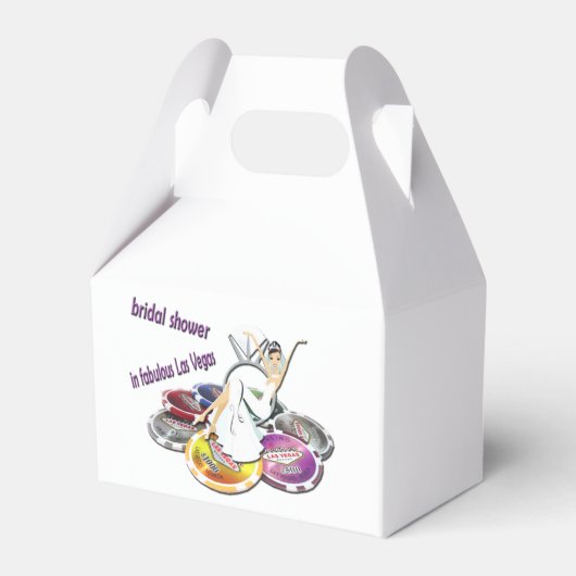 Las Vegas BRAUTPARTY Gable Favor Box Geschenkschachtel (Vorderseite)