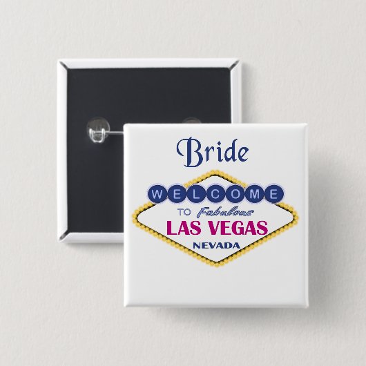 Las Vegas Bride Button (Vorne & Hinten)