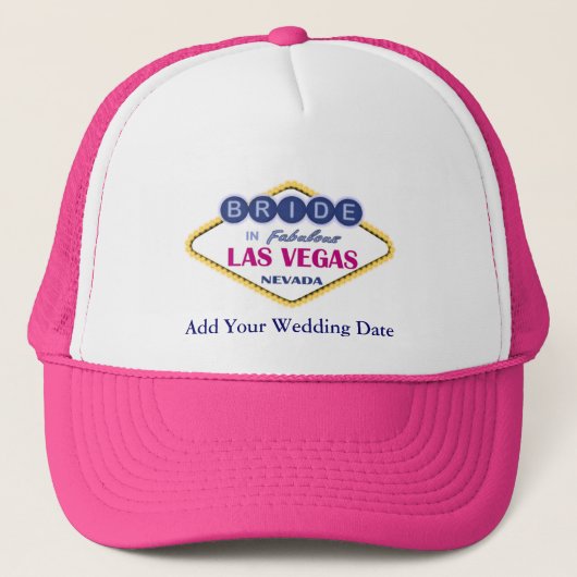 Las Vegas Bride Hat. Truckerkappe (Vorderseite)