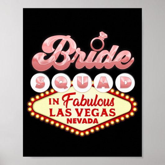 Las Vegas Bride Squad in Vegas Funny Bridesmaid Poster (Vorne)