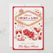 Las Vegas Bride Tribe Casino Party  Einladung (Vorderseite)