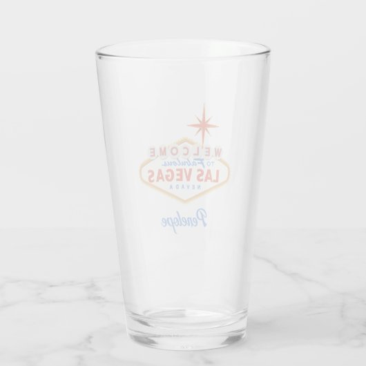 Las Vegas Bridesmaid Gift Bachelorette Cups Glas (Rückseite)