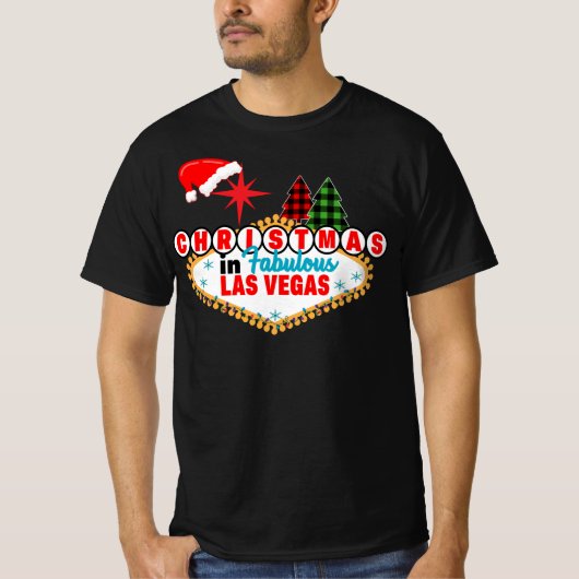 Las Vegas Bunte Weihnachten T-Shirt (Vorderseite)