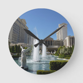 Las Vegas Caesars Palace Springbrunnen Fontänen Runde Wanduhr