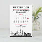 Las Vegas Calendar Save the Date Einladung (Stehend Vorderseite)