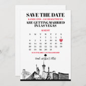 Las Vegas Calendar Save the Date Einladung (Vorne/Hinten)