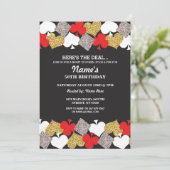 Las Vegas Casino Abends Einladung zur Geburtstagsp (Stehend Vorderseite)