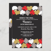 Las Vegas Casino Abends Einladung zur Geburtstagsp (Vorne/Hinten)