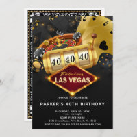 Las Vegas Casino Birthday Party Schwarzes Gold