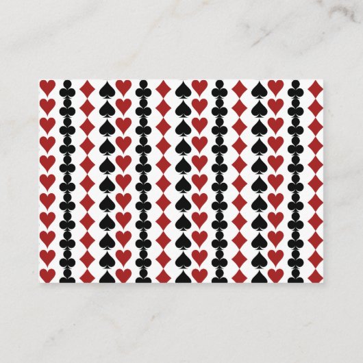 Las Vegas Casino Card Anzug Hochzeitsdetails Begleitkarte (Rückseite)