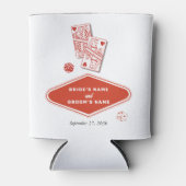 Las Vegas Casino Destination Wedding Red White Dosenkühler (Vorderseite)