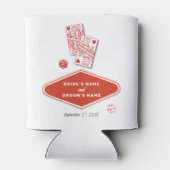 Las Vegas Casino Destination Wedding Red White Dosenkühler (Rückseite)