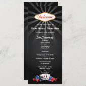 Las Vegas Casino Dice Cards Hochzeitsprogramm Programm (Vorne/Hinten)