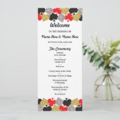 Las Vegas Casino Glitzer Cards Hochzeitsprogramm Programm (Stehend Vorderseite)