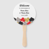 Las Vegas Casino Glitzer Wedding Program Fan Fächer (Vorderseite)