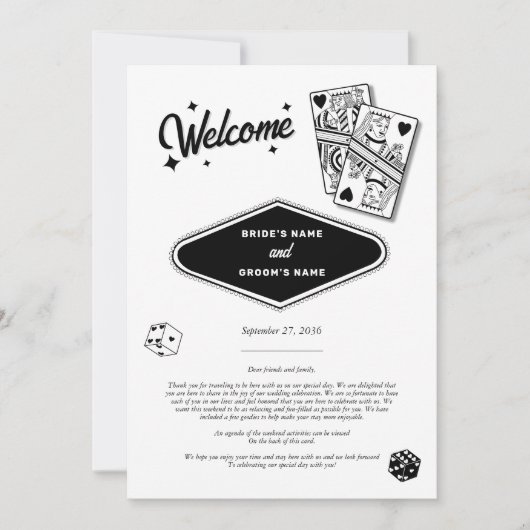 Las Vegas Casino Hochzeit in Urlaubsort (Vorderseite)