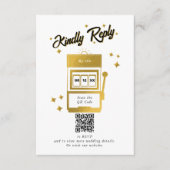 Las Vegas Casino Hochzeit in Urlaubsort Gold Begleitkarte (Vorderseite)