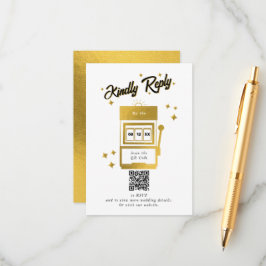Las Vegas Casino Hochzeit in Urlaubsort Gold Begleitkarte