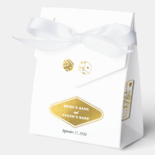 Las Vegas Casino Hochzeit in Urlaubsort Gold Geschenkschachtel