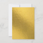 Las Vegas Casino Hochzeit in Urlaubsort Gold RSVP Karte (Rückseite)