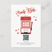 Las Vegas Casino Hochzeit in Urlaubsort Rot Begleitkarte (Vorderseite)