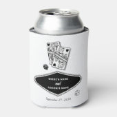 Las Vegas Casino Hochzeit in Urlaubsort Schwarz-we Dosenkühler (Kanne Vorderseite)