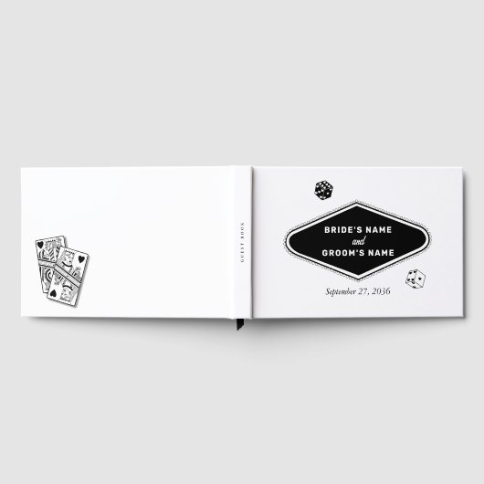 Las Vegas Casino Hochzeit in Urlaubsort Schwarz-we Gästebuch (Voll)
