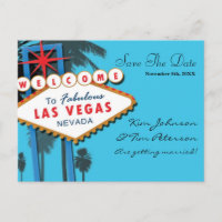 Las Vegas Casino Hochzeit Save The Date Postkarte